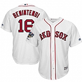 Red Sox 16 Andrew Benintendi White 2018 World Series Champions Home Cool Base Player Jersey Dzhi,baseball caps,new era cap wholesale,wholesale hats